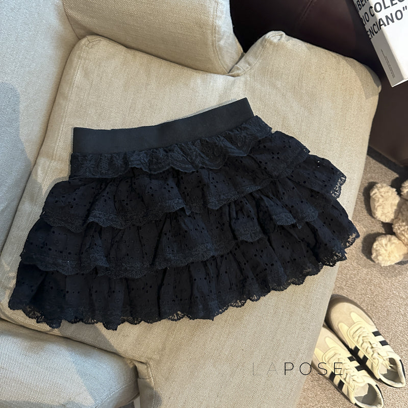 Meira Layered Ruffle Mini Skirt [PKZYYVS3]
