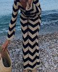 Meklit Lace-Up Colorblock Knit Maxi Dress [KKVLEAMK]