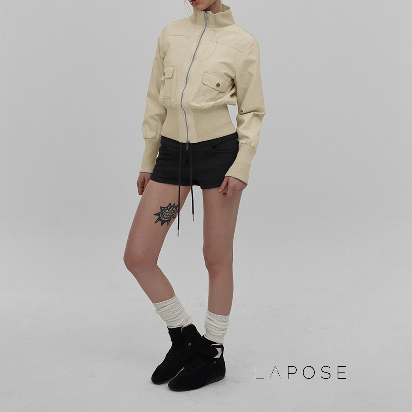 Miamor Ribbed Patchwork Utility Jacket [JFBSA2GS]