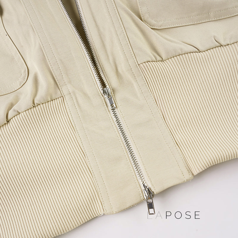 Miamor Ribbed Patchwork Utility Jacket [MRS4DNAW]