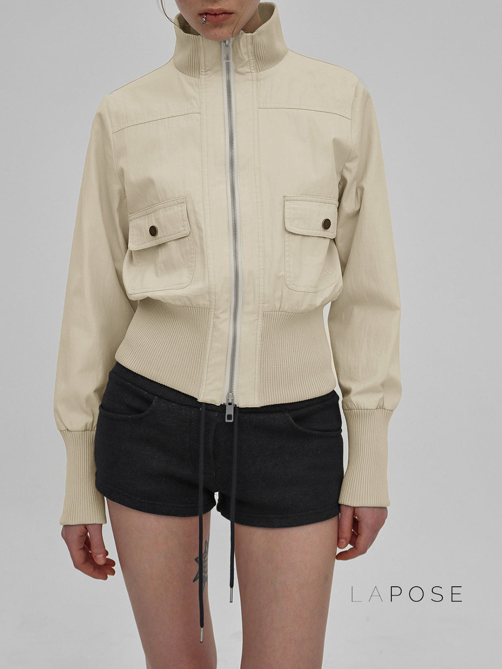 Miamor Ribbed Patchwork Utility Jacket [K6O4LNCJ]