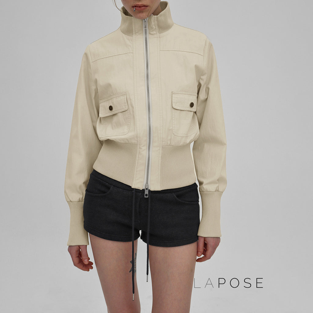 Miamor Ribbed Patchwork Utility Jacket [OA6JC8O4]