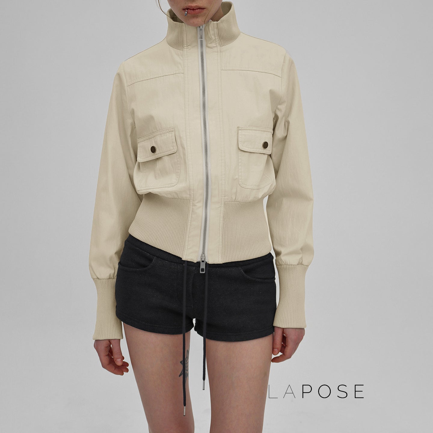 Miamor Ribbed Patchwork Utility Jacket [OA6JC8O4]