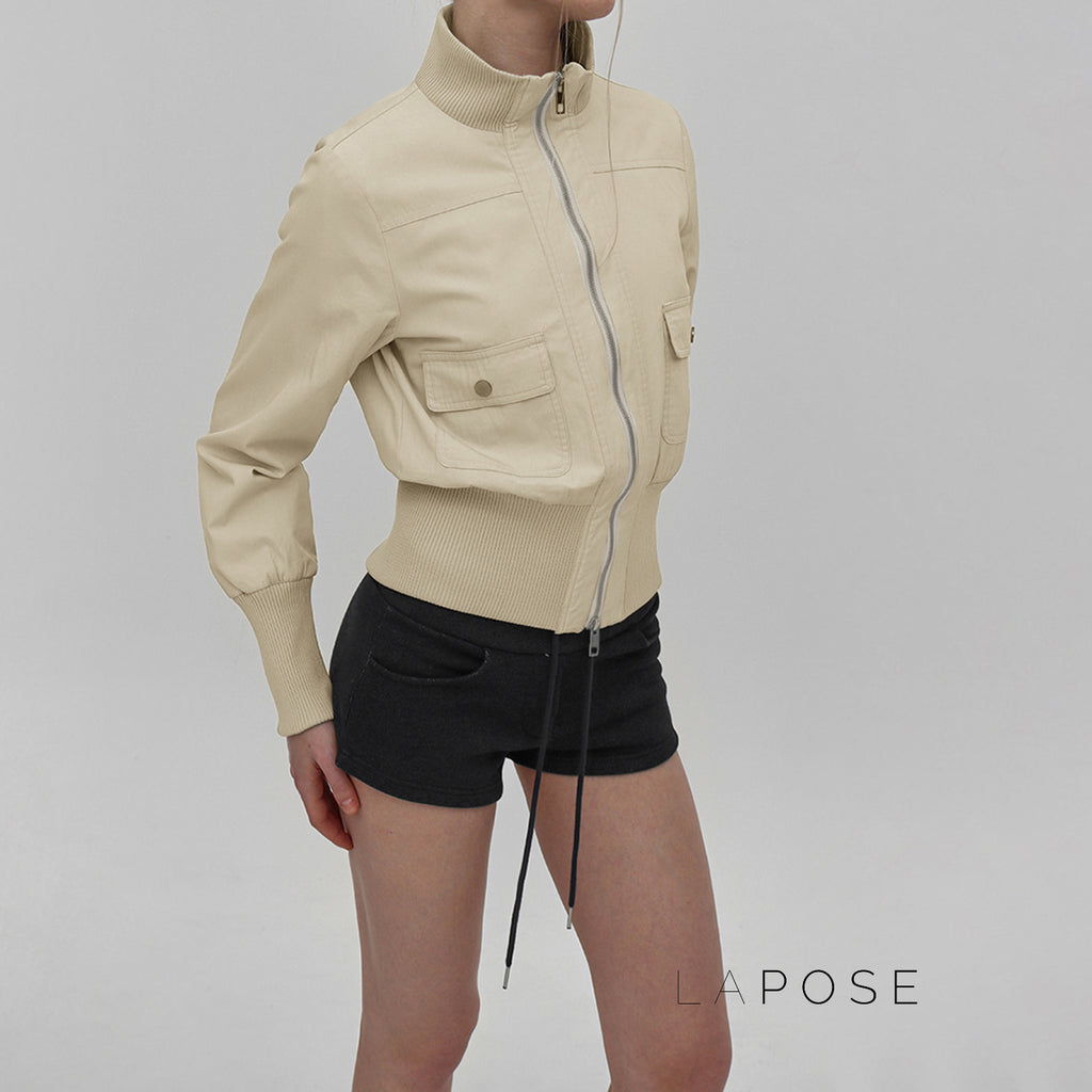 Miamor Ribbed Patchwork Utility Jacket [P160G70V]