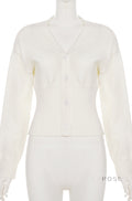 Micah Cropped Button-Up Cardigan [T3WEKSH0]