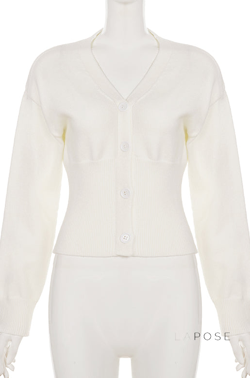 Micah Cropped Button-Up Cardigan [T3WEKSH0]