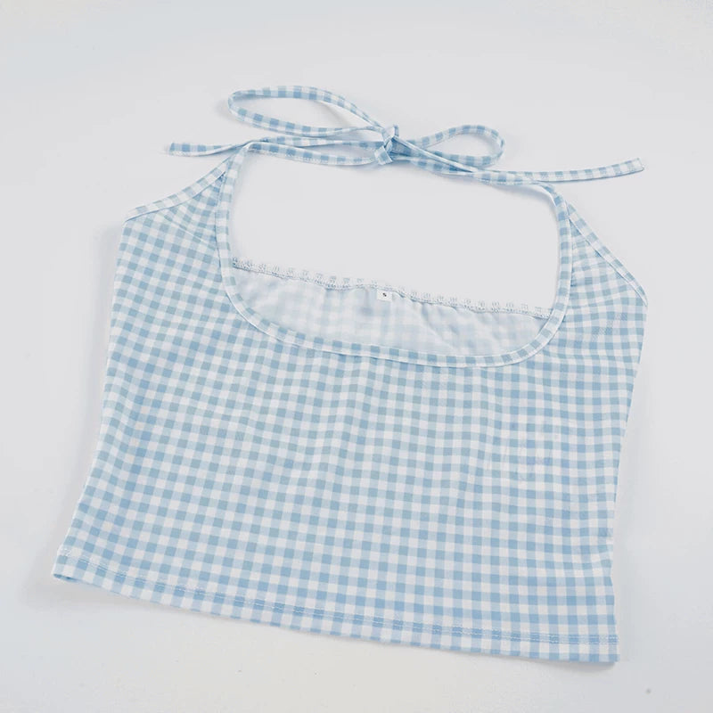 LaPose - Michaella Gingham Three Piece Swim Set