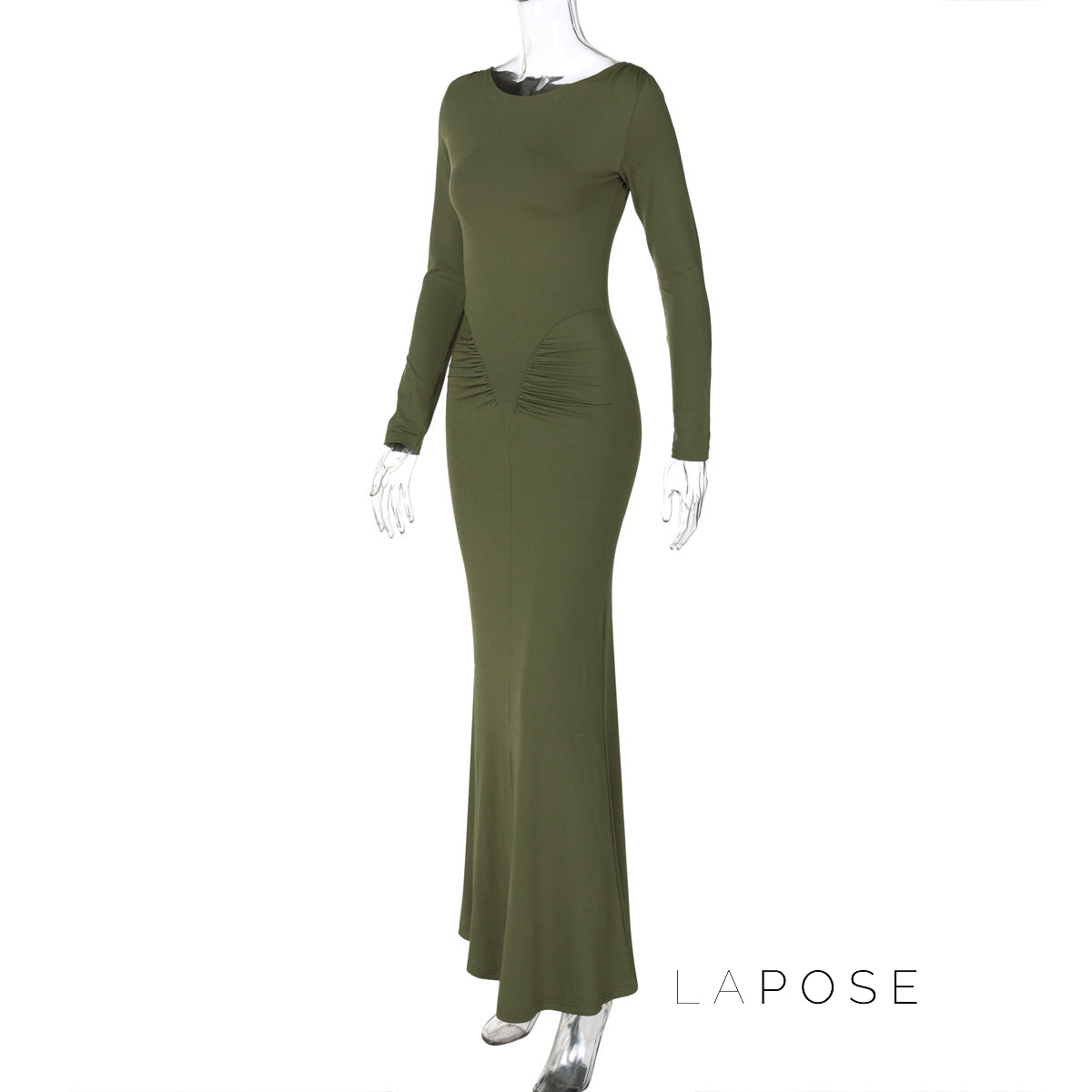 Mildred Pleated Long Sleeve Dress [CW8NCUAJ]