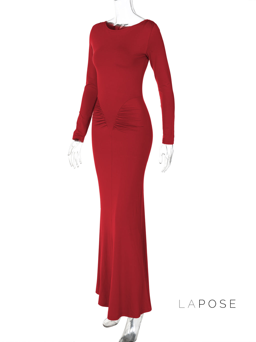 Mildred Pleated Long Sleeve Dress [NNUFL0FF]