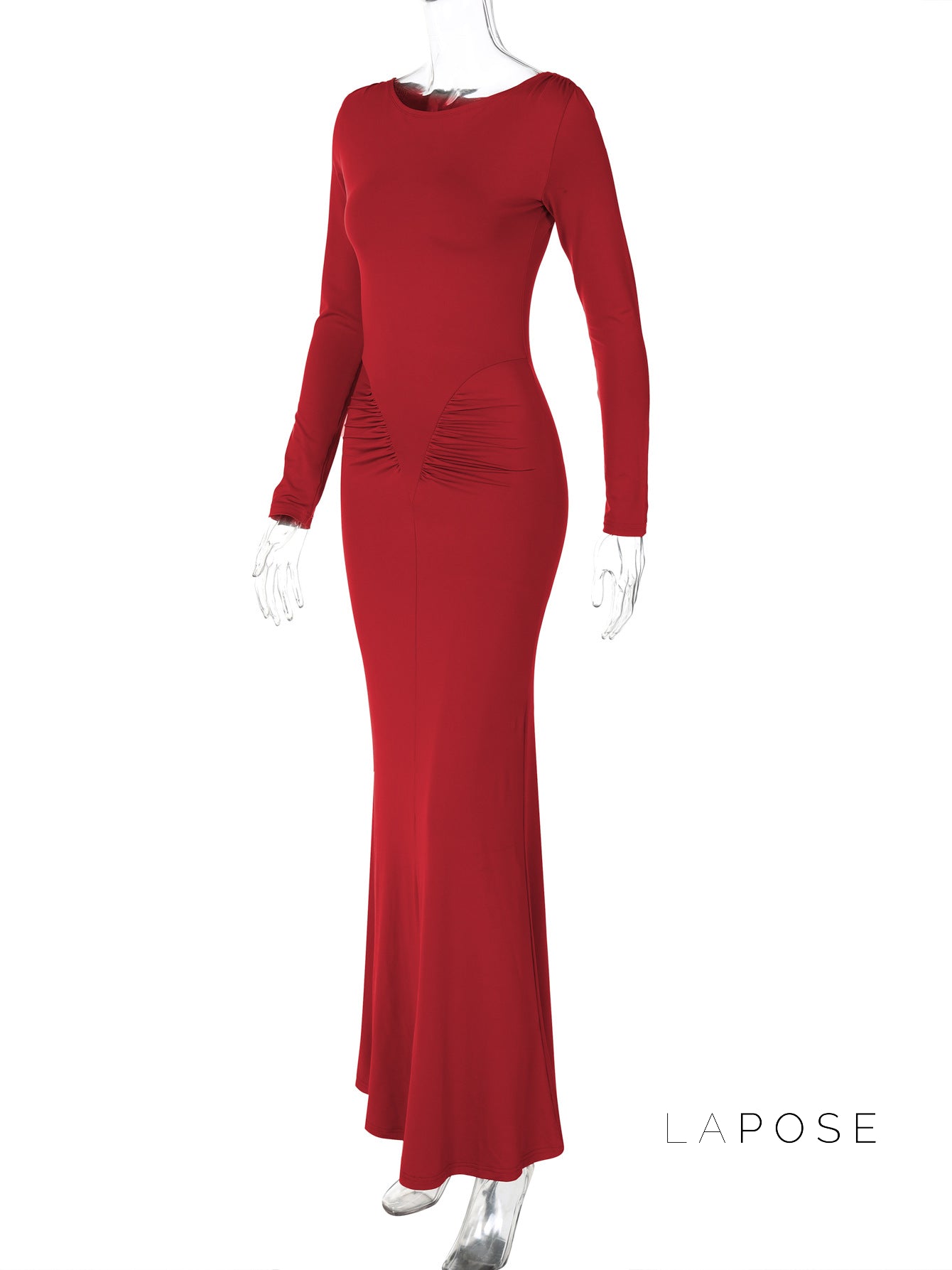 Mildred Pleated Long Sleeve Dress [NNUFL0FF]