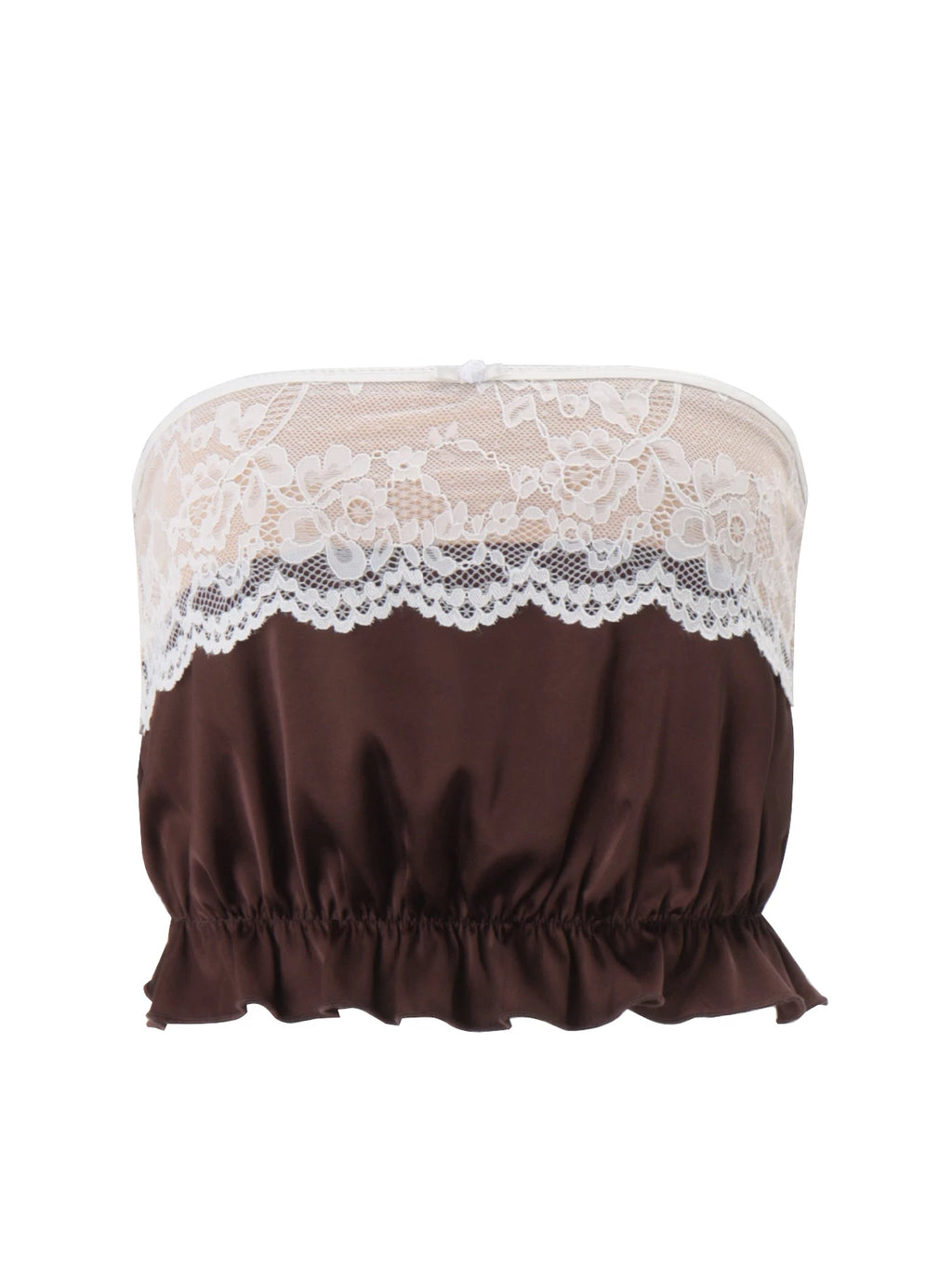 LaPose - Miliana Lace Trim Tube Top