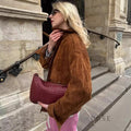 Miller Chic Wool Blend Bomber Jacket [340H4T2R]