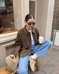 Miller Chic Wool Blend Bomber Jacket [MRKZA7SM]