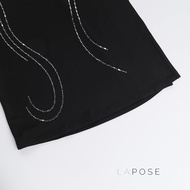 Miracle Rhinestone Slit Dress [S2XE6UO0]
