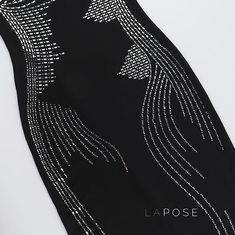 Miracle Rhinestone Slit Dress [OZY3H7ZB]