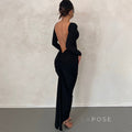 Mireille Backless Ruched Long Dress [DP4ETGKY]