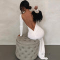 Mireille Backless Ruched Long Dress [O81LAKGE]