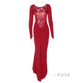 Mireille Backless Ruched Long Dress [6IB3F4Z8]