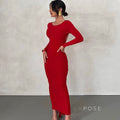Mireille Backless Ruched Long Dress [3YXGWLJH]