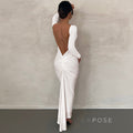 Mireille Backless Ruched Long Dress [2JKS8O51]