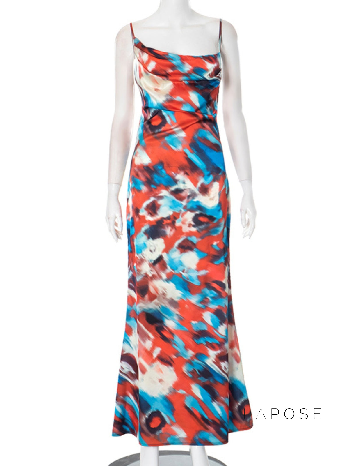 Miya Printed Backless Maxi Dress [COFBD1SK]