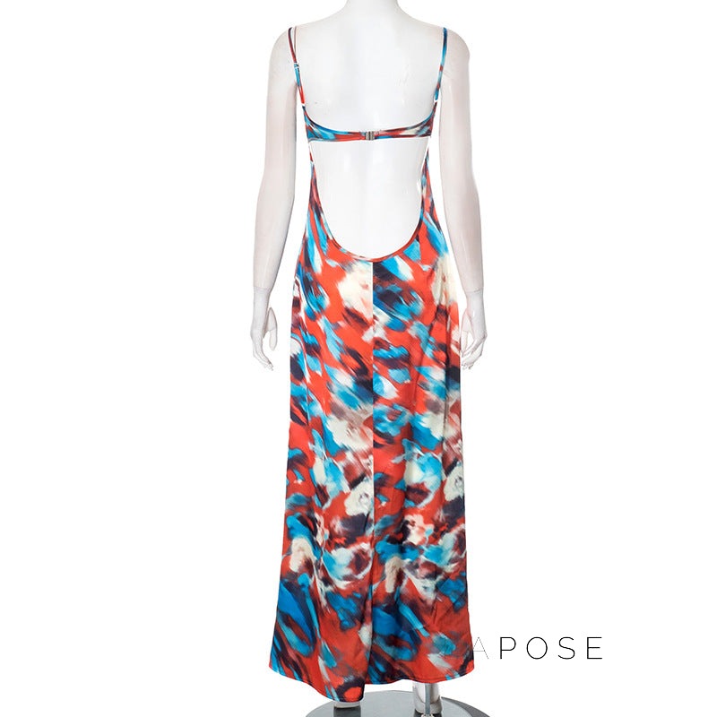 Miya Printed Backless Maxi Dress [S8AWUWZ4]