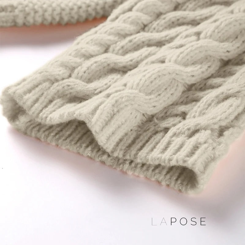 Miyanna Cable Knit Lantern Sweater [A07GNJEP]