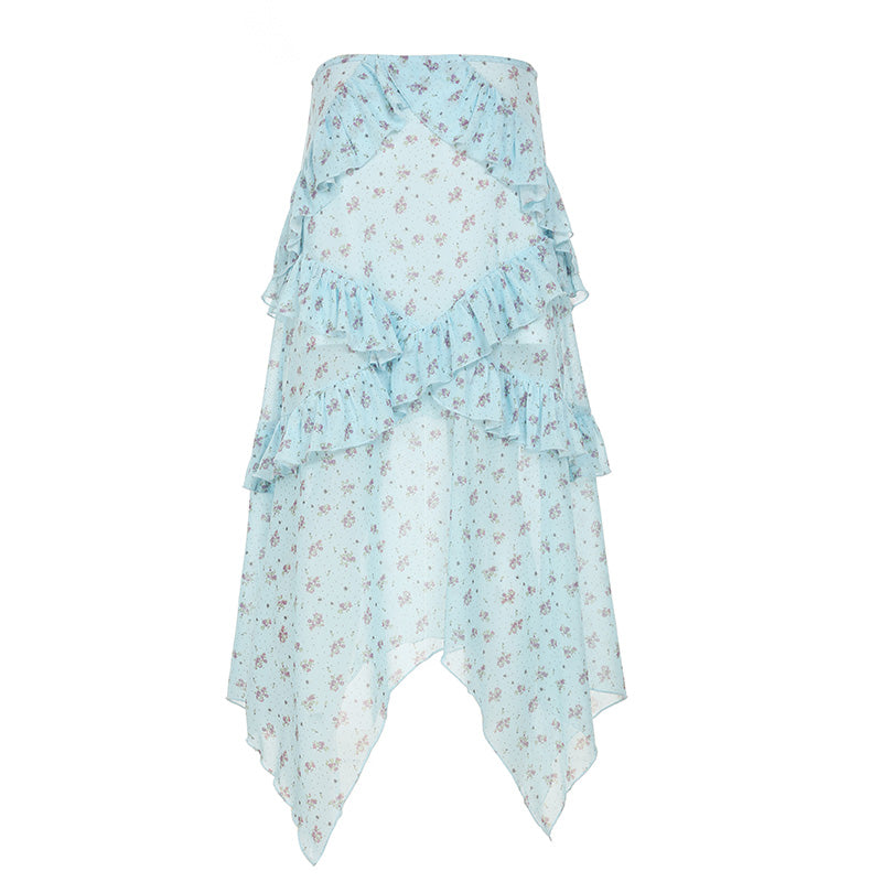 Moira Floral Ruffle Maxi Skirt