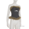 Montserrat Faux Fur Halter Top [2OZ8USMX]