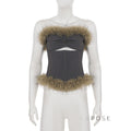 Montserrat Faux Fur Halter Top [ATYOL9TD]