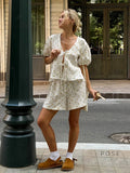 Moxie Textured Puff Sleeve Set