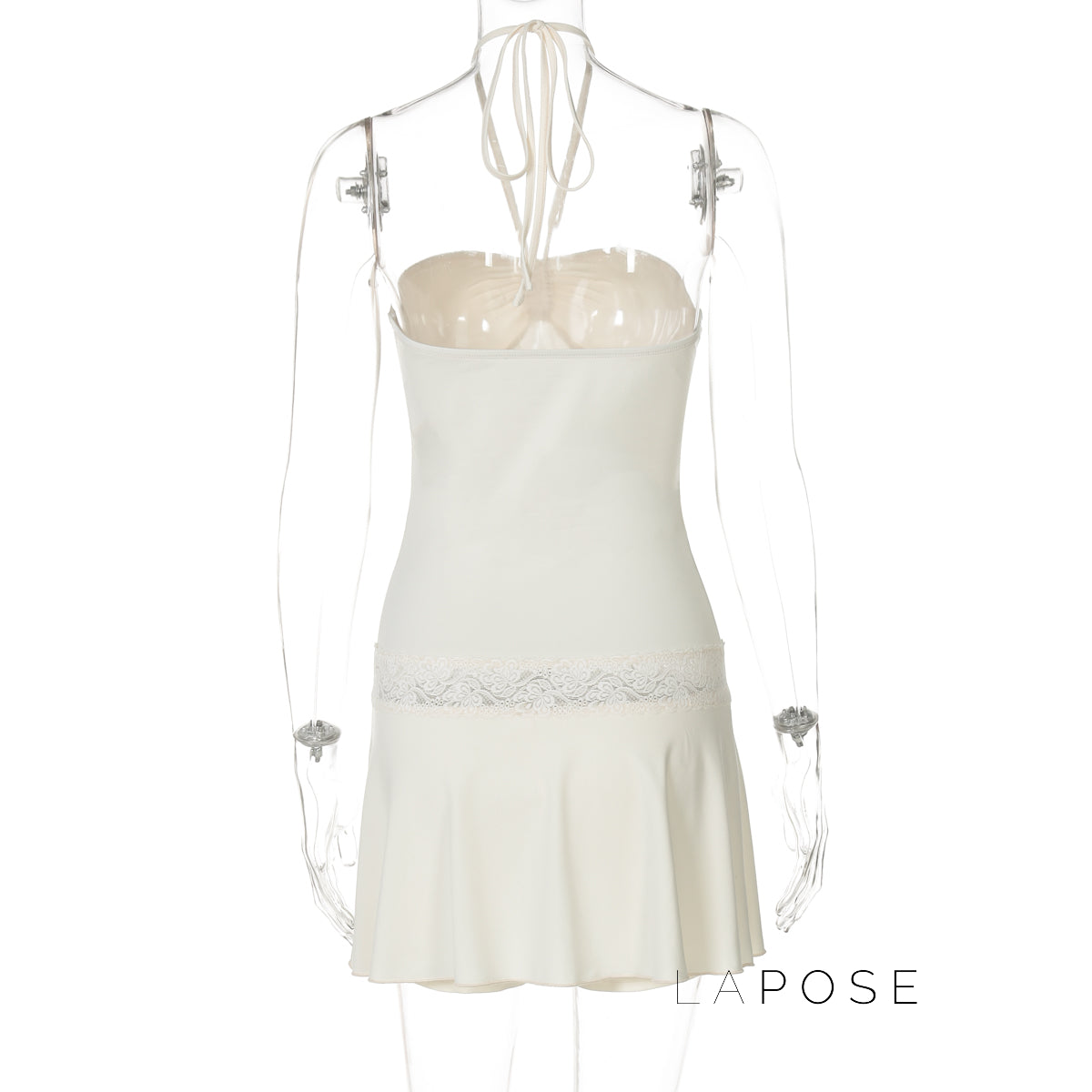 Mulan Lace Halter Mini Dress [J72RITEA]