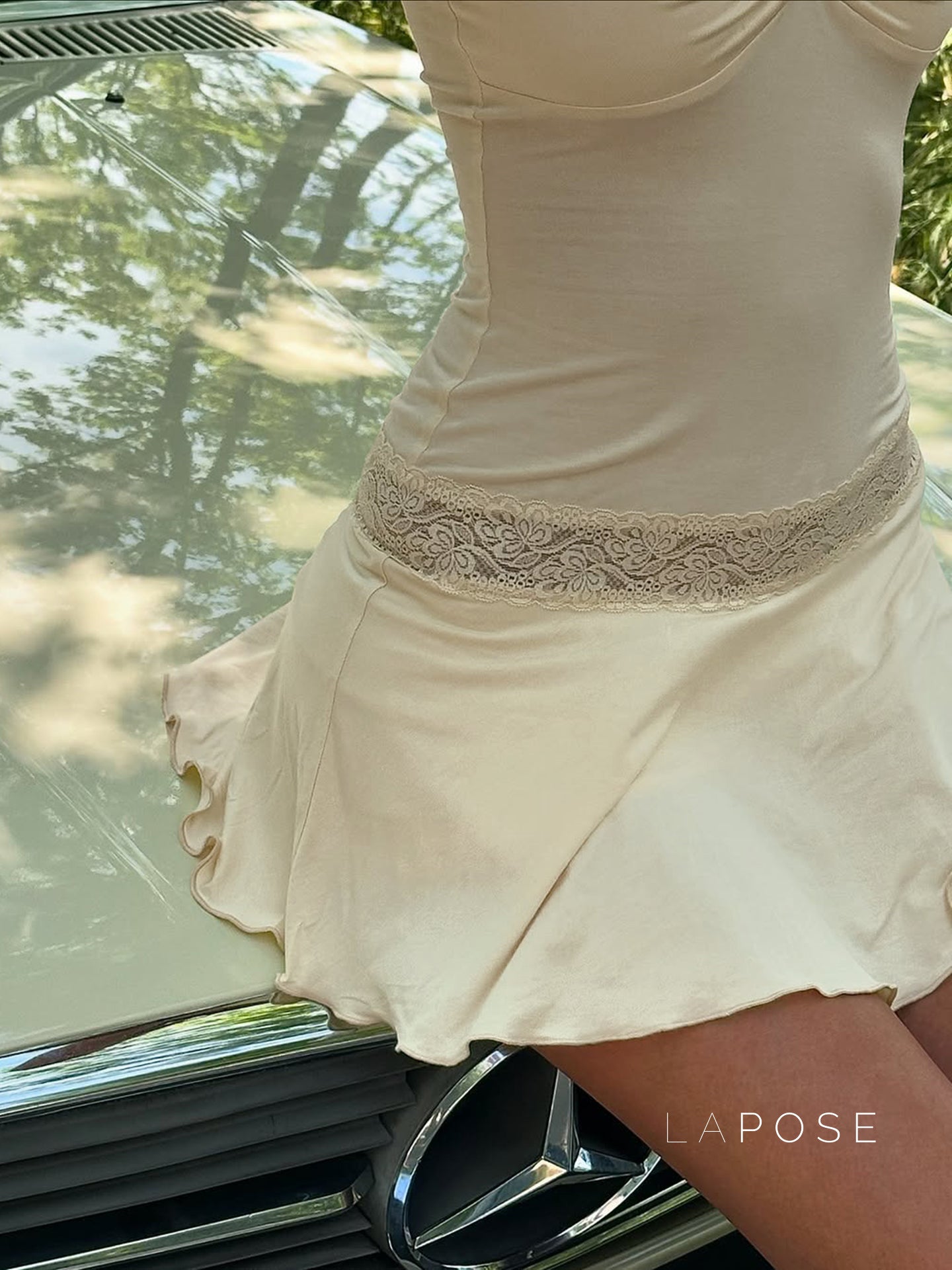 Mulan Lace Halter Mini Dress [75EOU5TY]