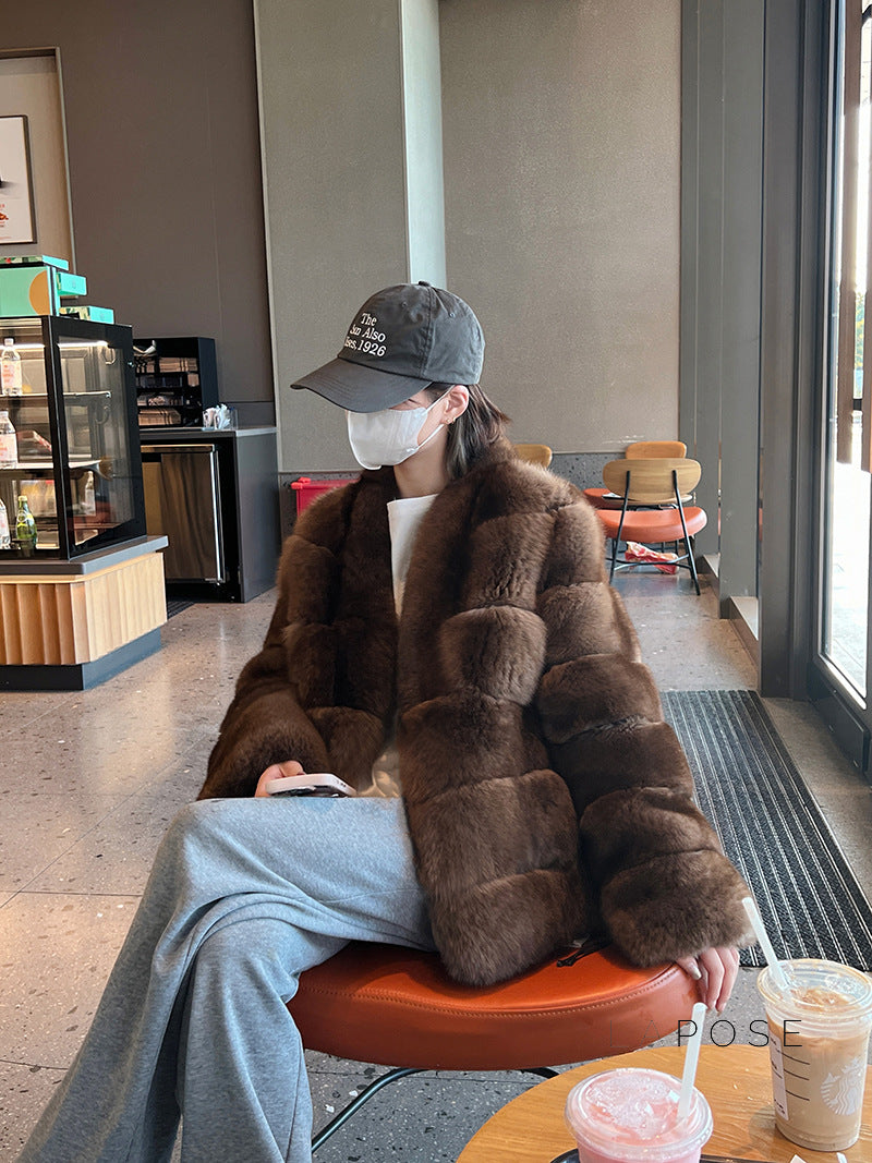 Mumtaz Elegant Faux Fur Jacket [8EF5HU0Q]