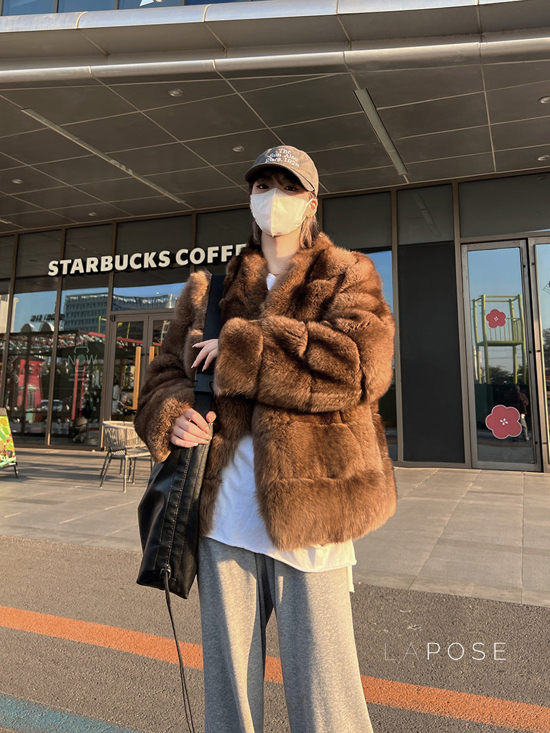 Mumtaz Elegant Faux Fur Jacket [9ZLAXZ80]
