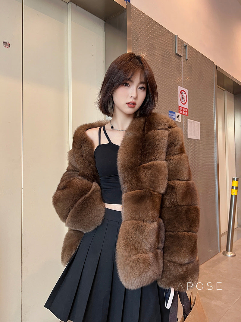 Mumtaz Elegant Faux Fur Jacket [7VQ2PSFF]