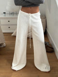 Mumtaz Ribbed Wide-Leg Knit Pants [ASBDWMRO]