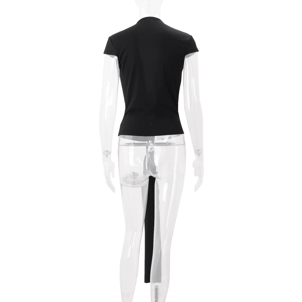 LaPose - Myra Plunging Tie-Front Top