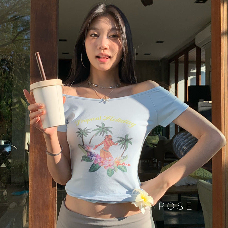 Nahomi One-Shoulder Crop Top [8E4KISTW]