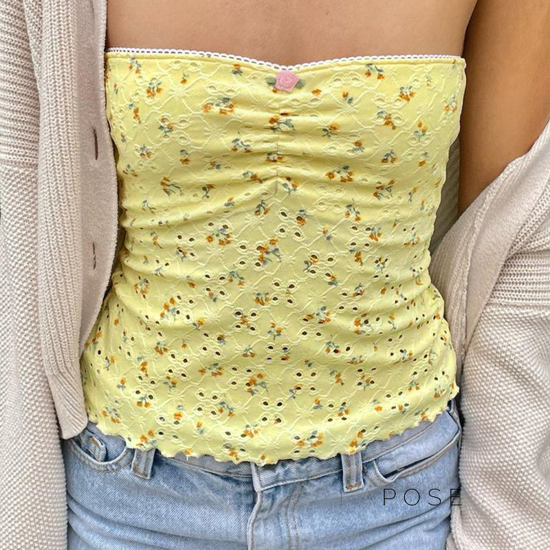 Naiya Floral Tube Top [CMW7QY34]
