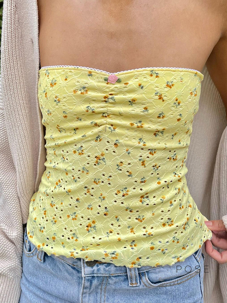 Naiya Floral Tube Top [8IM0Z88S]
