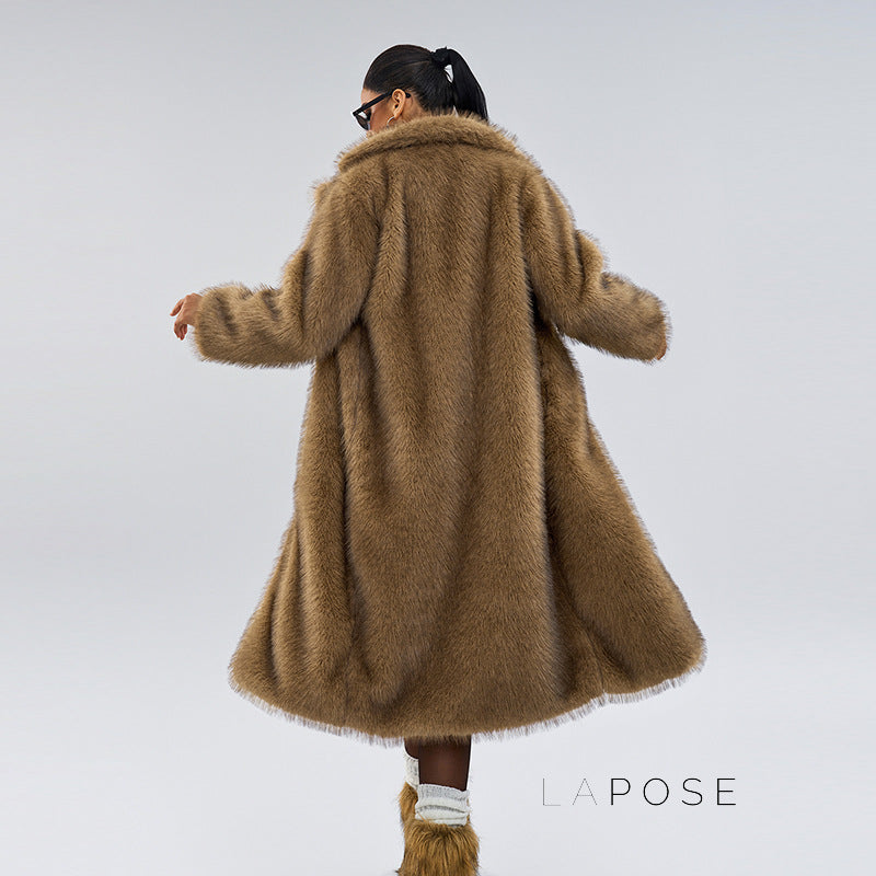 Nana Plush Faux Fur Coat [L3CRZCPD]