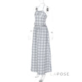 Nasra Halter Plaid Skirt Set [Q3VJ3YIT]