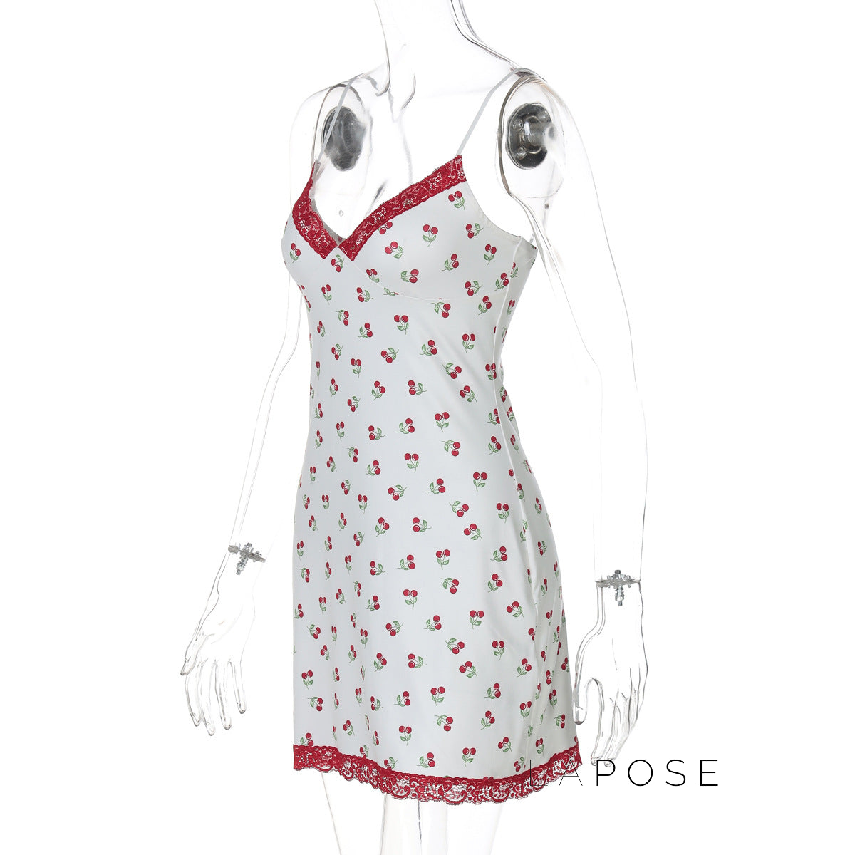 Nataleigh Cherry Lace Mini Dress [L7LS7Q7X]