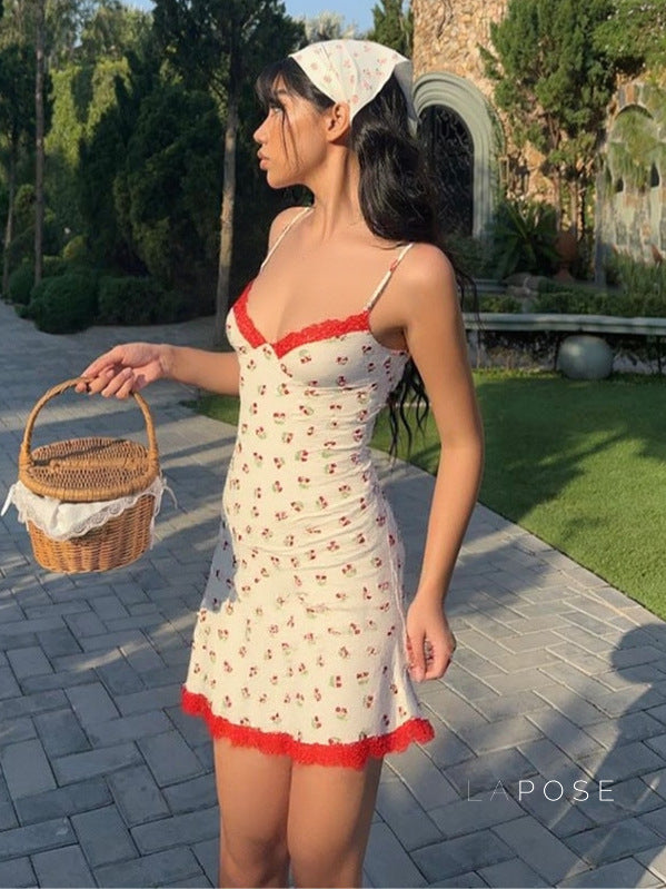 Nataleigh Cherry Lace Mini Dress [TG89U6M5]
