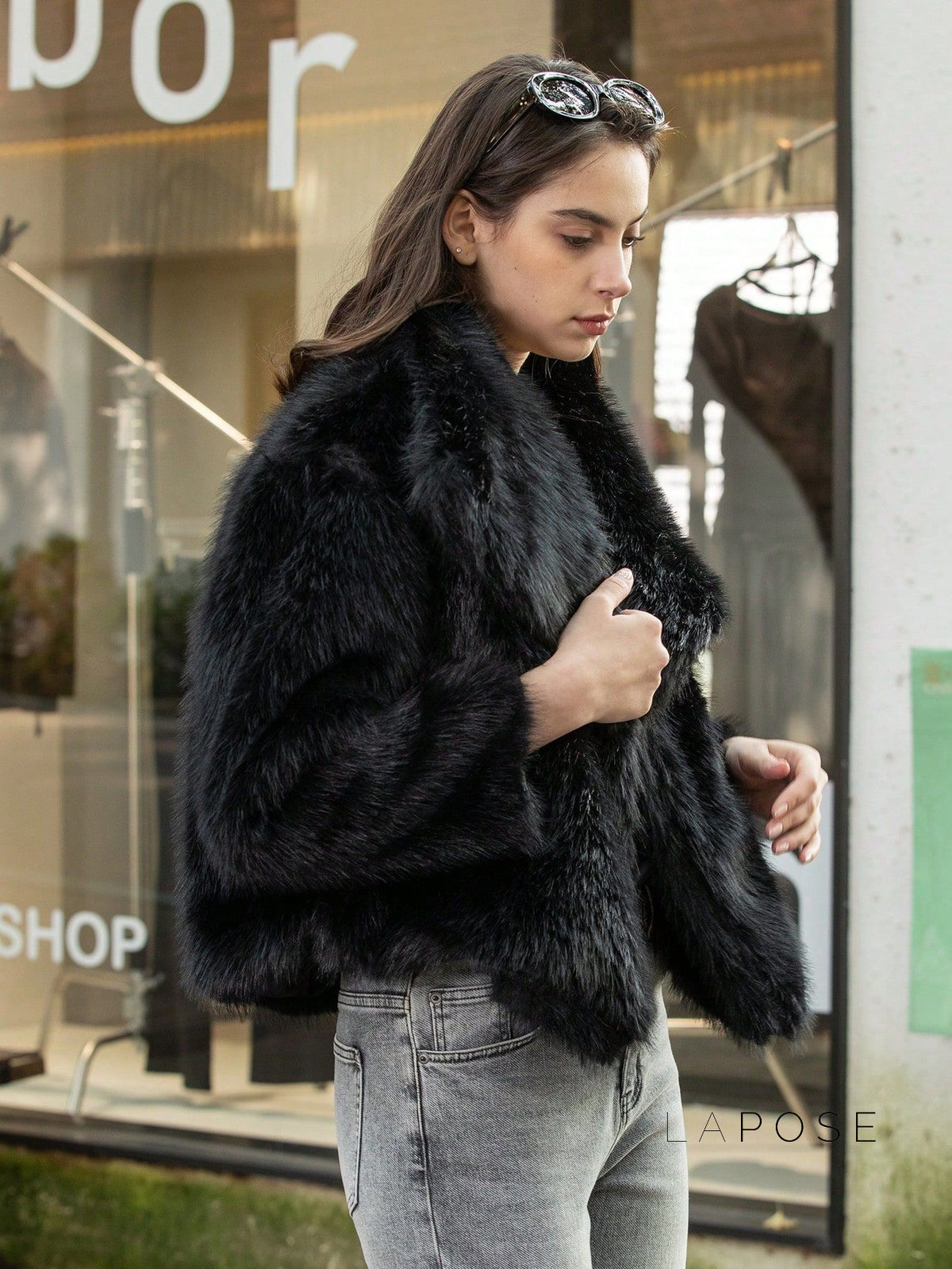 Nathalia Faux Fur Lapel Jacket [5O73W2LN]