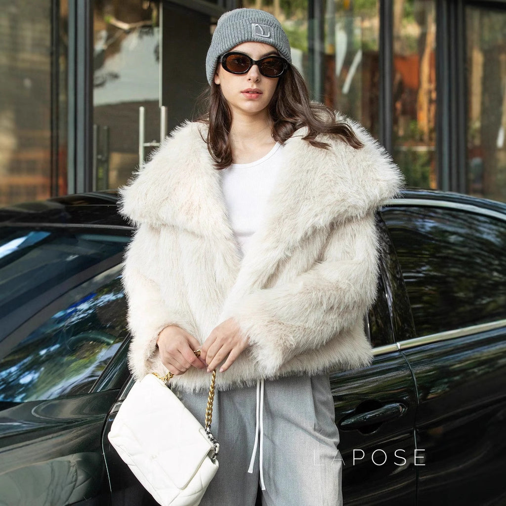 Nathalia Faux Fur Lapel Jacket [883XCZQD]
