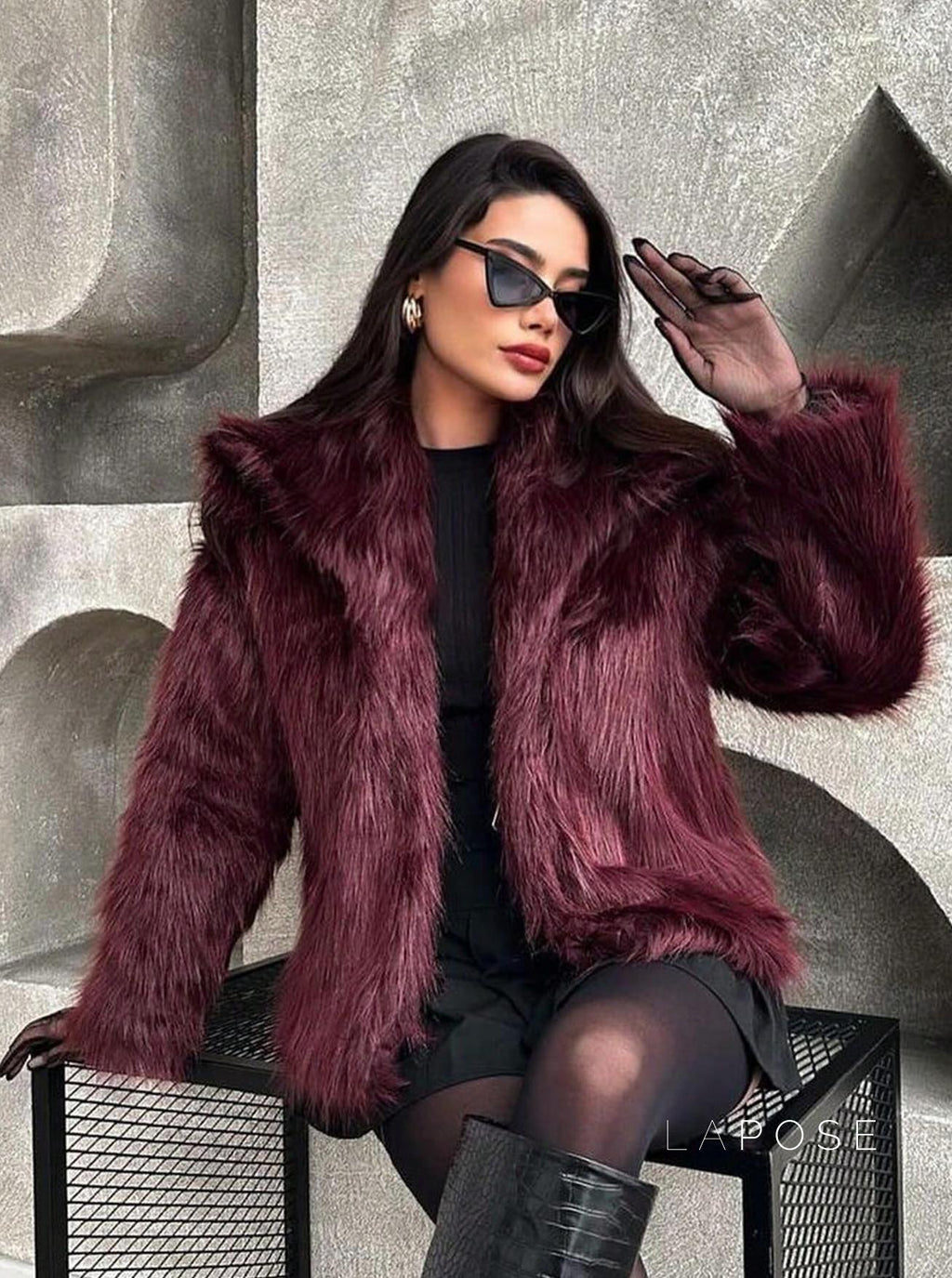 Nathalia Faux Fur Lapel Jacket [HYZWZXVF]