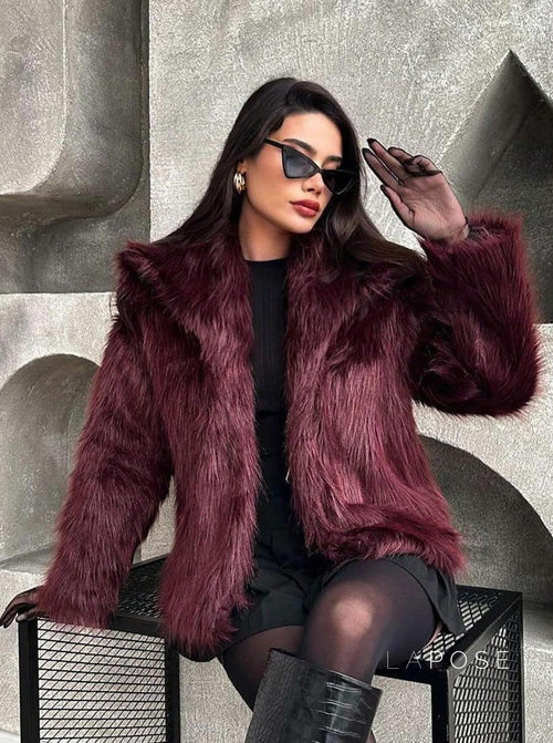 Nathalia Faux Fur Lapel Jacket [HYZWZXVF]