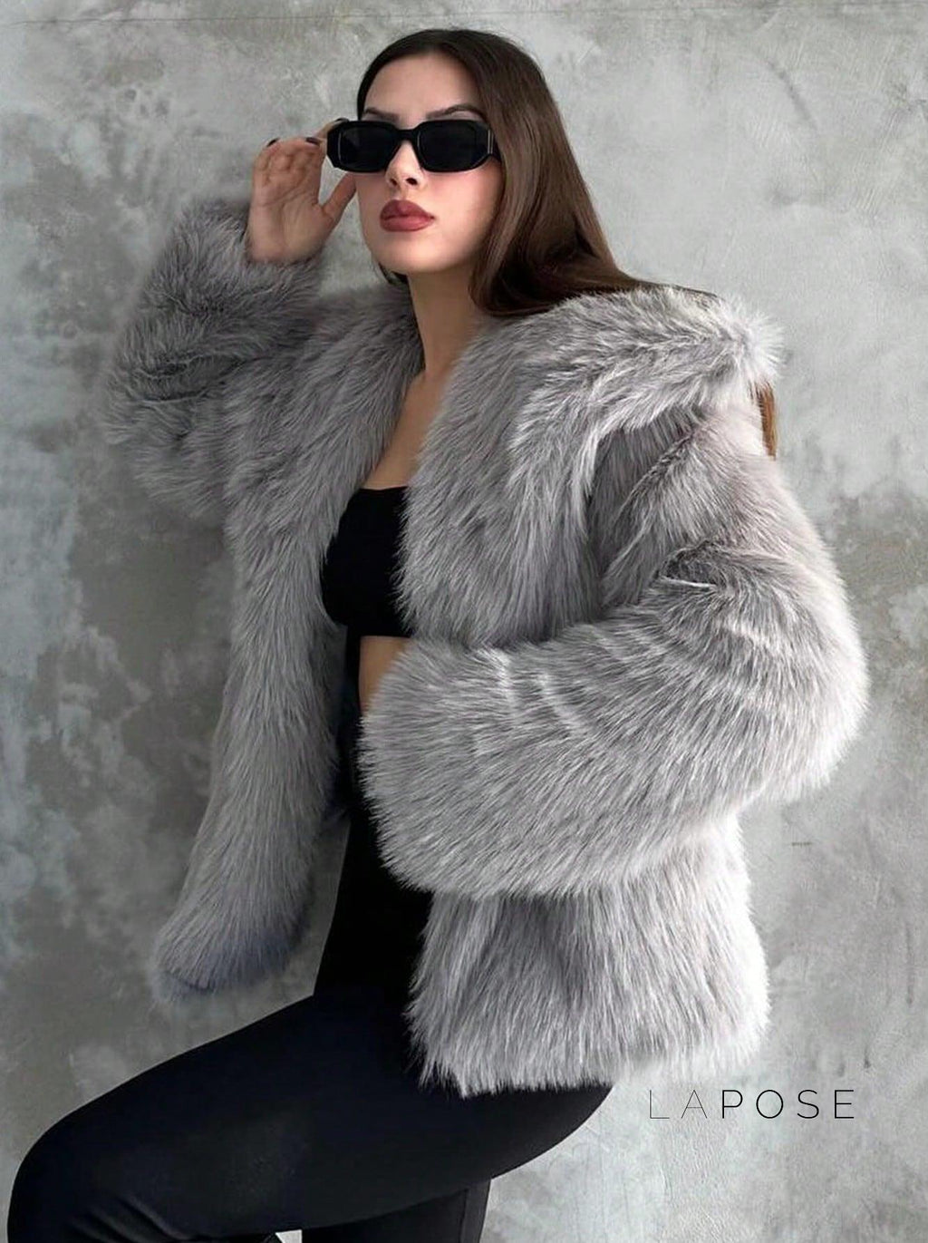 Nathalia Faux Fur Lapel Jacket [5WX2KX2R]